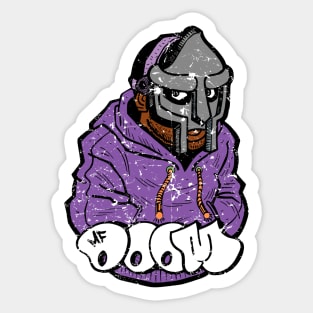 mf doom purple hoodie vintage Sticker